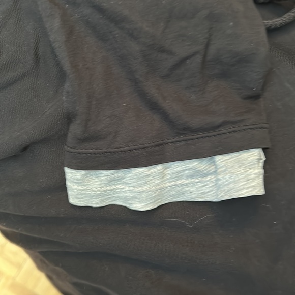 VINCE men lightweight navy and grey trim hoodie size small - Picture 6 of 8